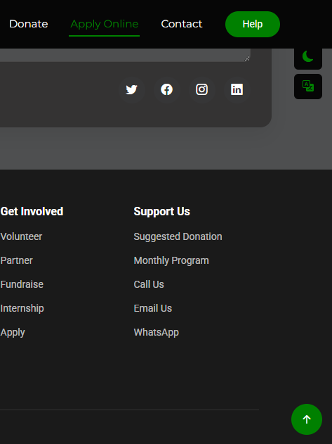 Screenshot of clicking the theme icon to switch modes